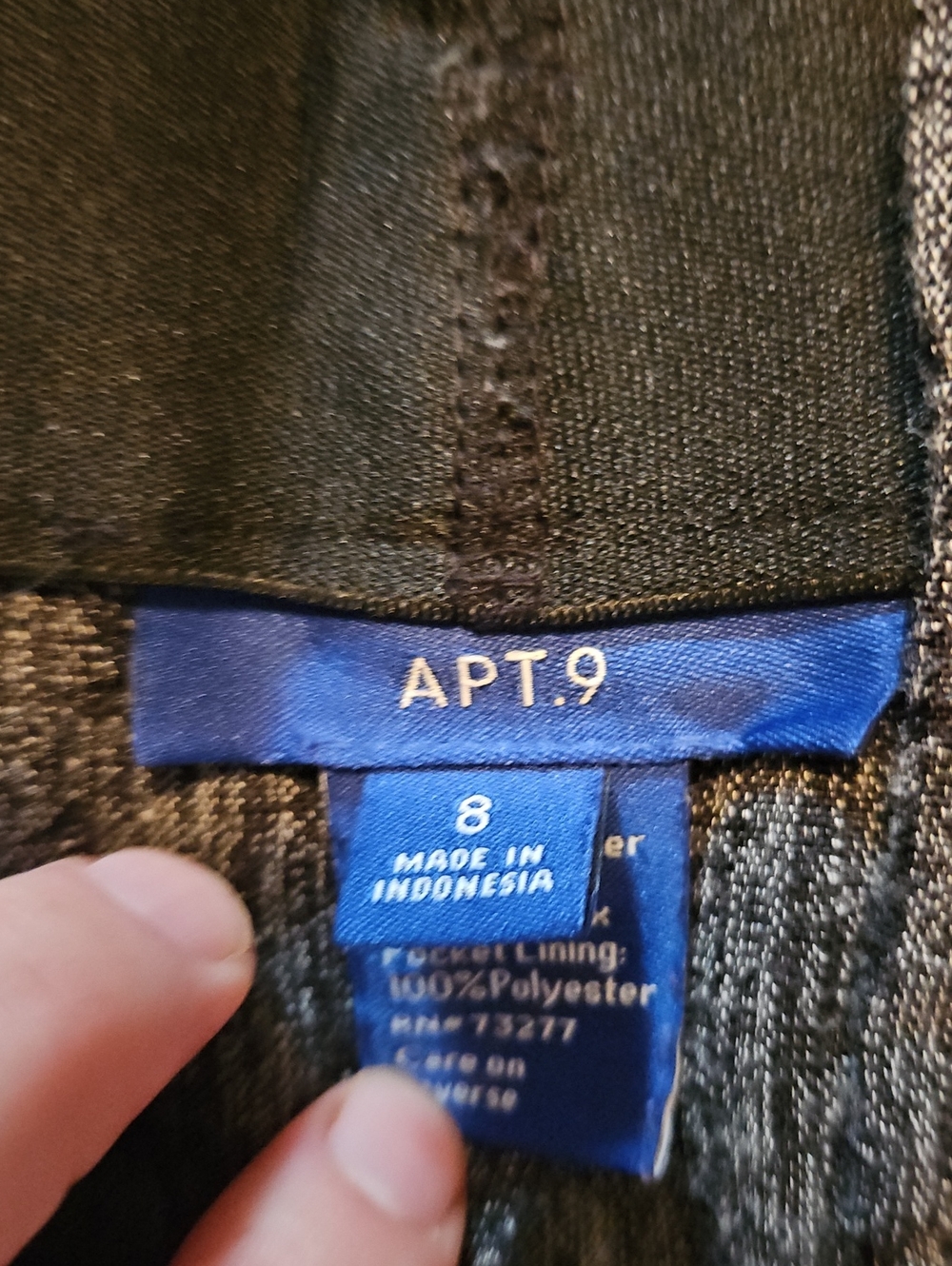 Apt. 9 Black Trousers with Subtle Heather Texture